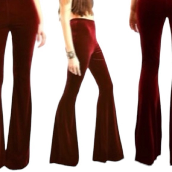 Dark red velvet elephant leggings size S - Picture 2 of 7